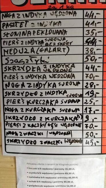 Kiełbasa, wędzonki tradycyjne, jajka mleko