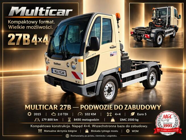 Multicar M27 B / 4X4 / RAMA DO ZABUDOWY / IGŁA