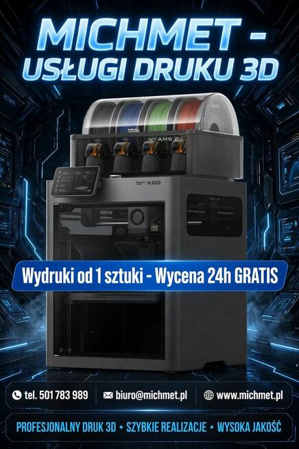 Druk 3D na zamówienie figurki części prototypy drukarka 3d