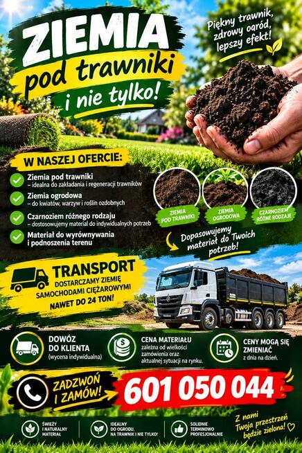 Sprzedaż ziemi wraz z transportem