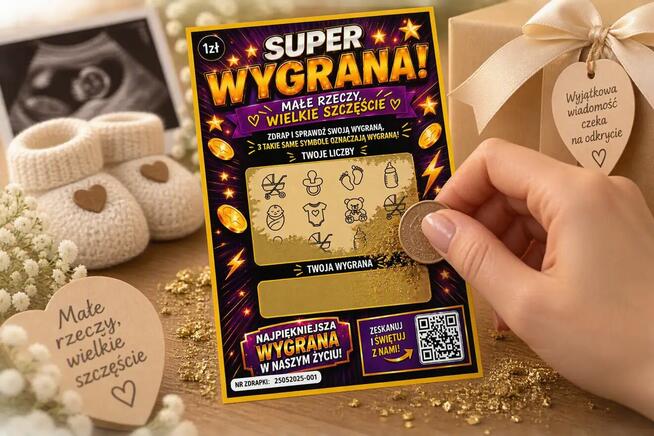 Zdrapka na ogłoszenie ciąży „Super Wygrana”