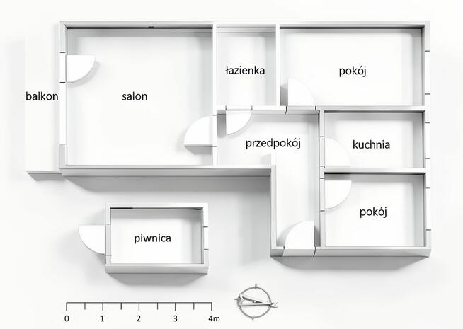 Prywatne Mieszkanie 3 pokoje, piwnica, balkon, niski czynsz