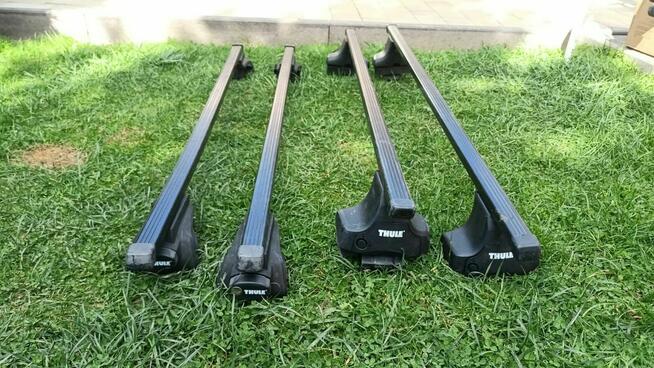 Uchwyty rowerowe dach Thule 591 5szt + Thule Tour st.bdb