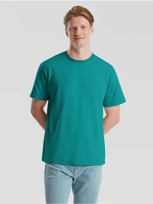 T-shirt koszulka męska XL PURE T turkusowa FRUIT of the LOOM