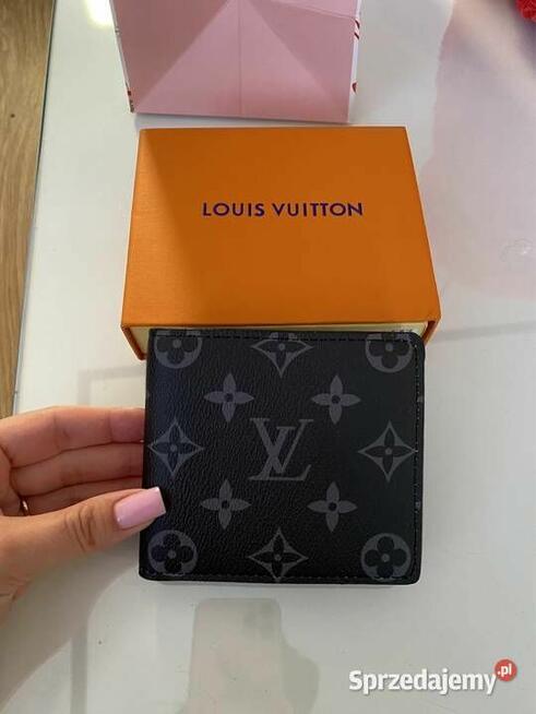 Portfel Louis Vuitton monogram LV szary czarny