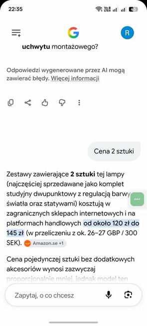 zestaw dwóch panelowych lamp LED do fotografii