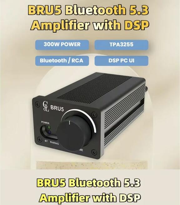 Bru 5 tpa 3255 amplifier dsp wzmacniacz audio