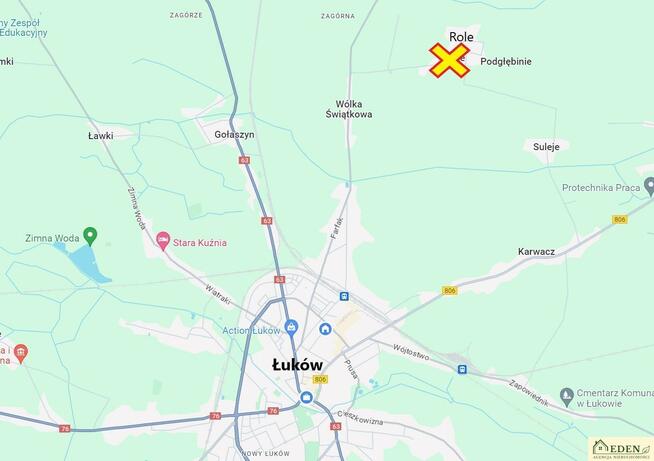 Działka rolno-budowlana Role gm. Łuków