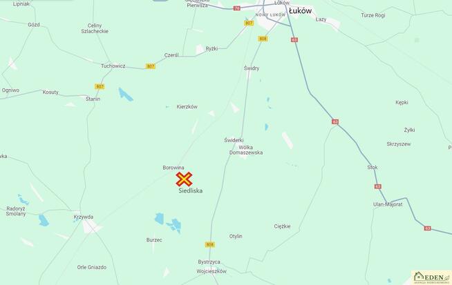 Działka budowlana Siedliska gm. Wojcieszków