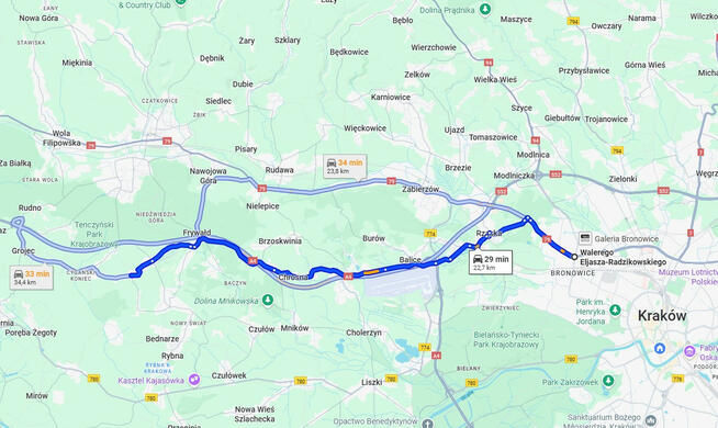 Działka budowlano - rolna Zalas gmina Krzeszowice
