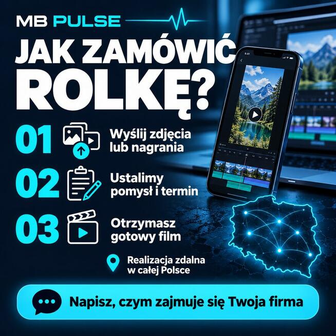 Montaż rolek dla firm – TikTok, Instagram, Facebook – 100 zł