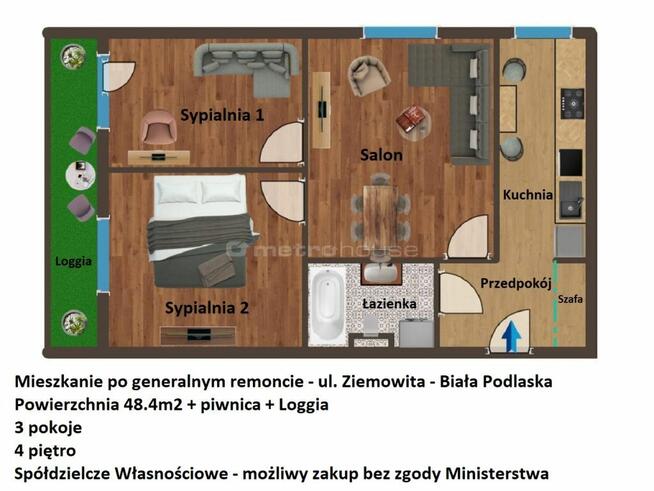 Przytulne mieszkanie - 3 pokoje z ładnym widokiem