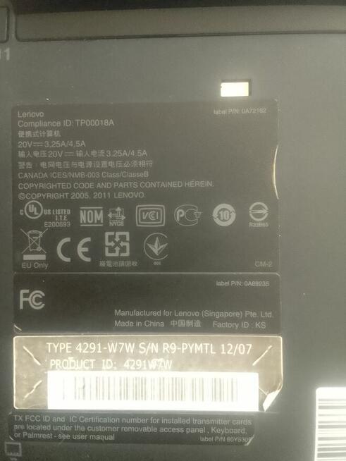 Laptop Lenovo ThinkPad x220