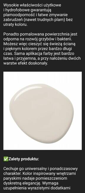 Farba plamoodporna, oddychająca, paraodporna, Magnat do szor