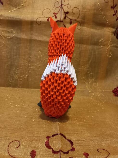 Lis, lisek, zwierzę -rękodzieło origami -dekoracja jesienna
