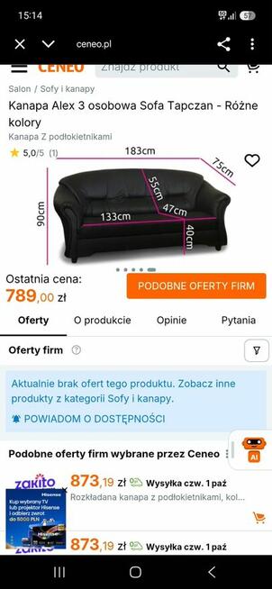 Sofa ! Okazja ! 3 szt !