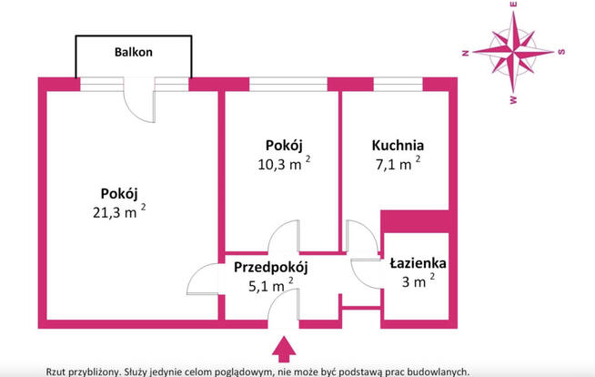 2 niezależne pokoje z balkonem | Os. Chrobrego 25 | Tuż przy PST