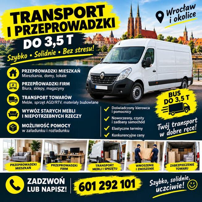 OPRÓŻNIANIE MIESZKAŃ, WYWOŻENIE RZECZY, TRANSPORT, PRZEPROWA