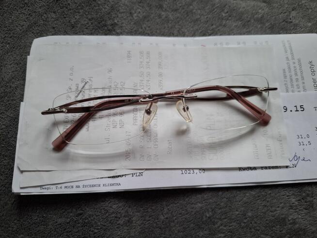 Okulary minusy -0.75 bezramkowe patentki