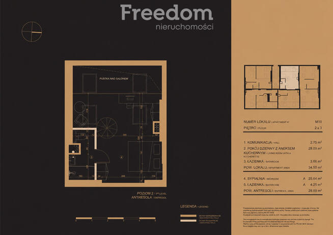 Mokotów | 2 pokoje w kamienicy | 64,39 m² | antresola | wysokie sufity
