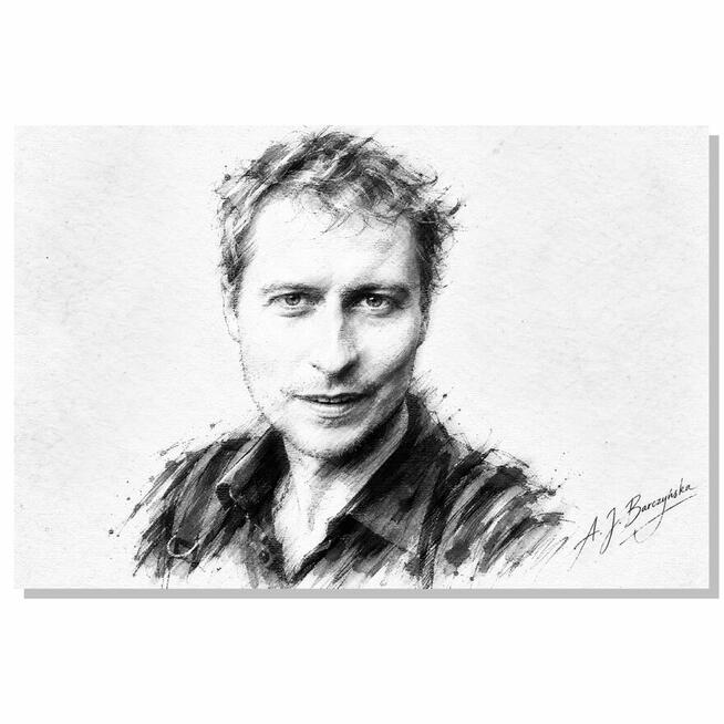 Rysunek Personalizowany Portret Artystyczny BW ze Zdjęcia