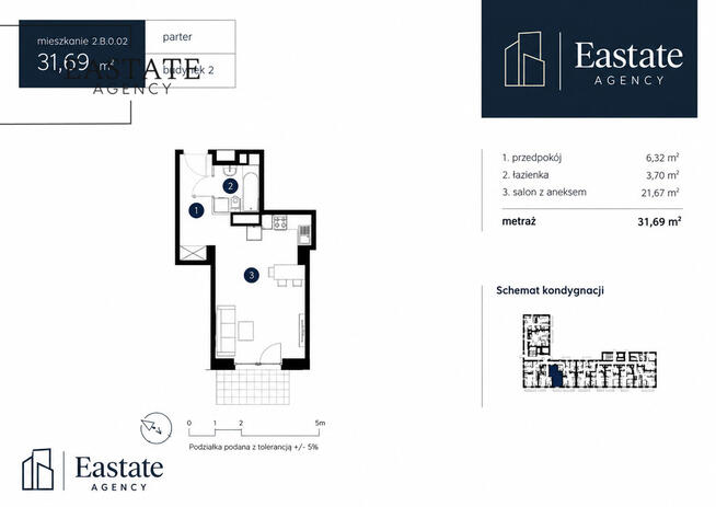 Ursus Szamoty | Kawalerka 31,69 m² | Nowe osiedle