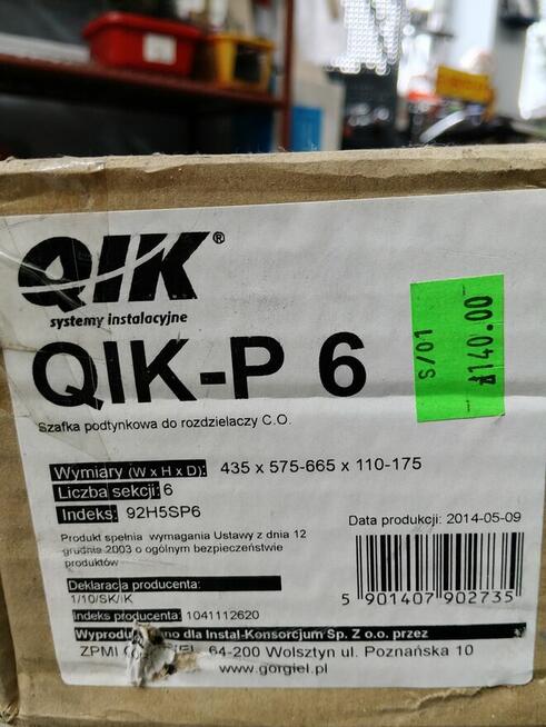 SZAFKA PODTYNKOWA DO ROZDZIELACZY C.O. QIK