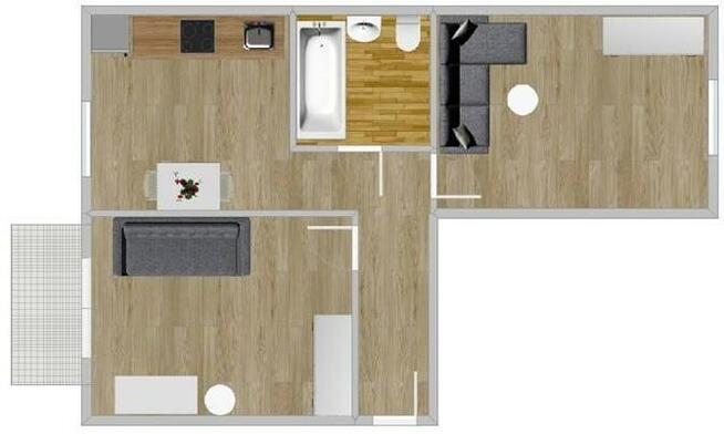 2 pokoje z balkonem w centrum - Krakowska 3/1