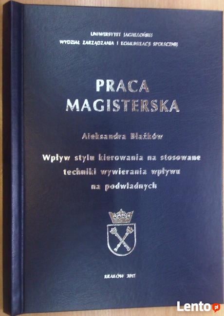 oprawa prac dyplomowych, złocenie okładek