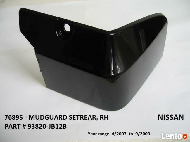 Nissan USA: Nissan Part # 93821-JB12B MUDGUARD SET-REAR, LH