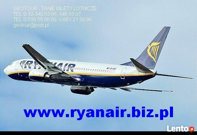 Tanie bilety lotnicze Ryanair ! tel. 323460306