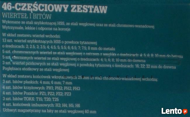 Zestaw wierteł i bitów