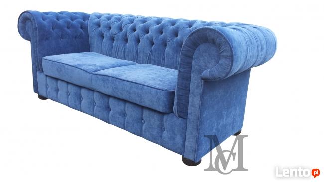 Sofa Mark Chesterfield pluszowa 3-osobowa