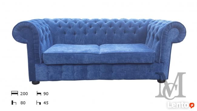 Sofa Mark Chesterfield pluszowa 3-osobowa