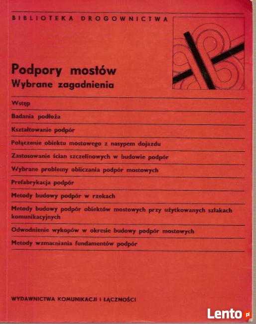 PODPORY MOSTÓW wybrane zagadnienia Jarominiak Wierzbicki i i