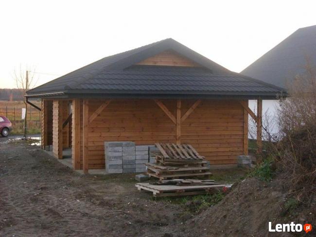 GARAŻ DREWNIANY dom domek wiata drewna drewutnia