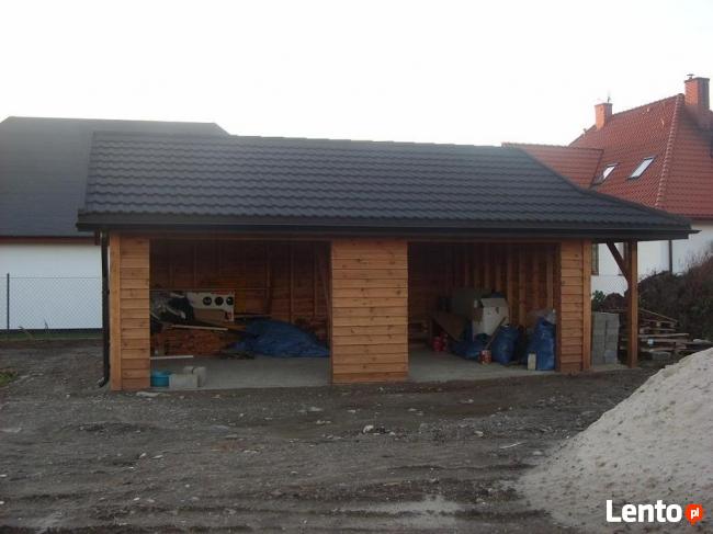 GARAŻ DREWNIANY dom domek wiata drewna drewutnia