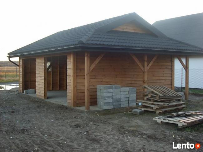 GARAŻ DREWNIANY dom domek wiata drewna drewutnia