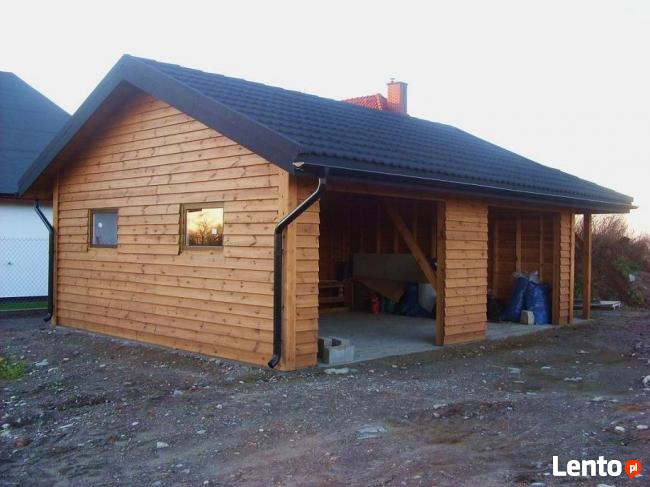 GARAŻ DREWNIANY dom domek wiata drewna drewutnia