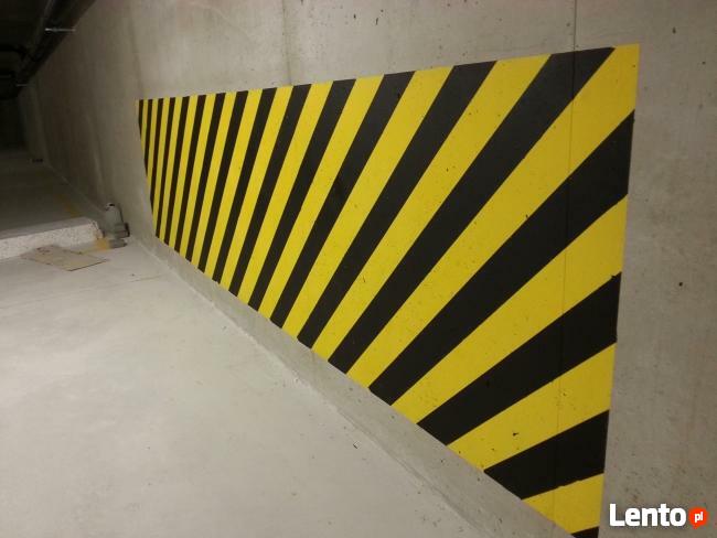 Malowanie miejsc parkingowych, lustro drogowe, znaki, linia