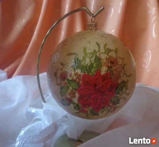 Bombki świąteczne decoupage różne rodzaje RĘKODZIEŁO