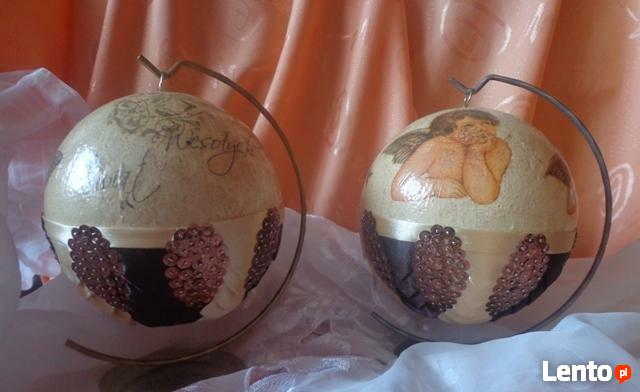 Bombki świąteczne decoupage różne rodzaje RĘKODZIEŁO
