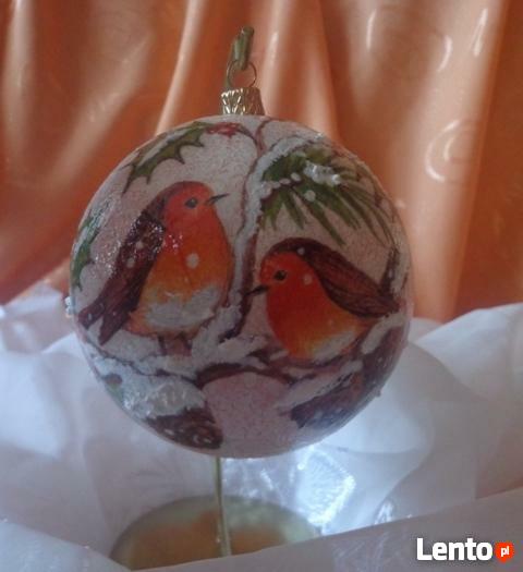 Bombki świąteczne decoupage różne rodzaje RĘKODZIEŁO