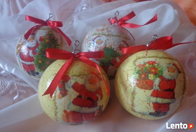 Bombki świąteczne decoupage różne rodzaje RĘKODZIEŁO