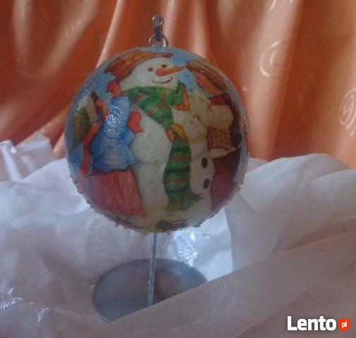 Bombki świąteczne decoupage różne rodzaje RĘKODZIEŁO