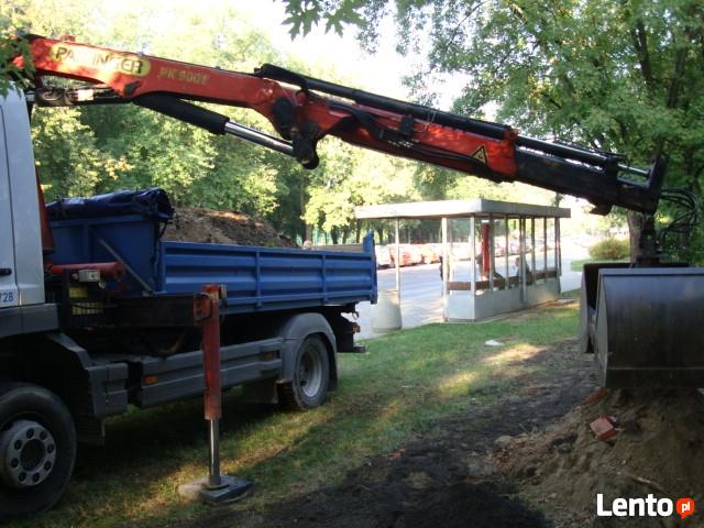 Transport HDS przewóz maszyn łyżka HDS Piach Ziemia Żwir