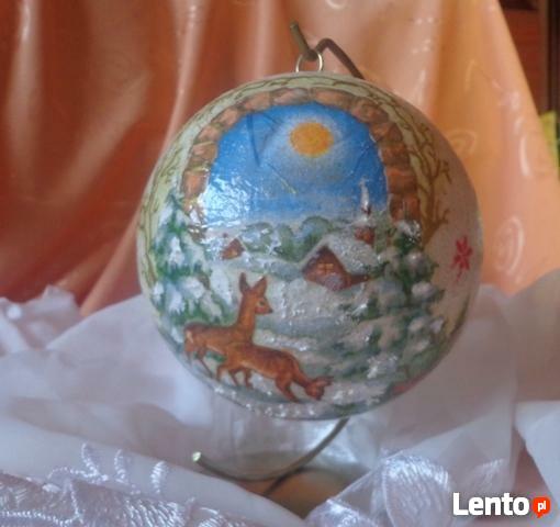 Bombki świąteczne decoupage różne rodzaje RĘKODZIEŁO