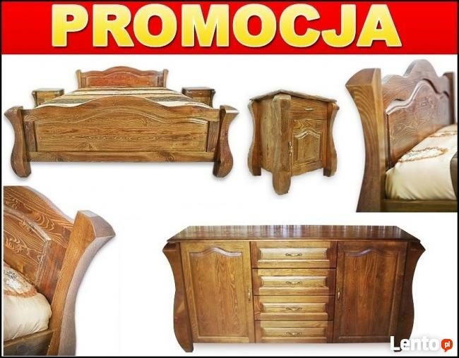 Nowe Piękne Łóżko 180x200 z DREWNA LITEGO - Różne Kolory