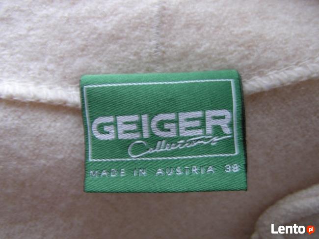 Geiger AUSTRALIJSKA WEŁNA 100% Ecri kardigan na suwak Zakiet