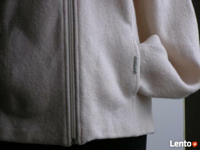 Geiger AUSTRALIJSKA WEŁNA 100% Ecri kardigan na suwak Zakiet